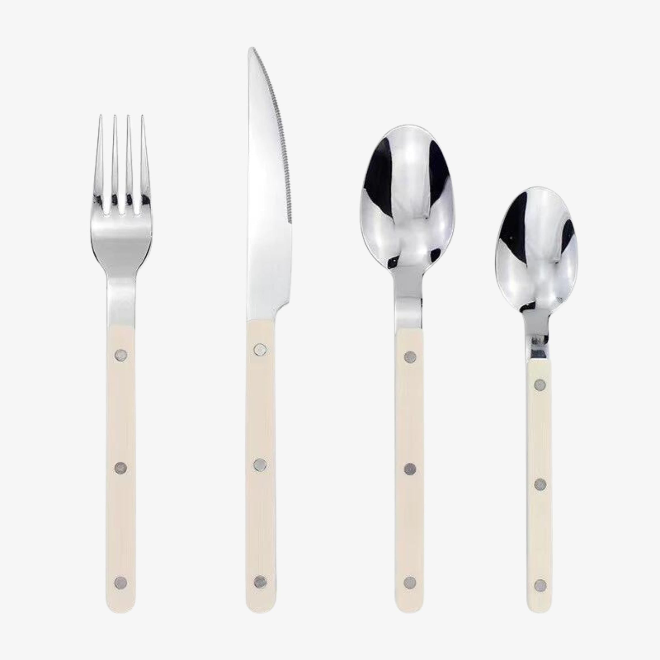 24-Piece Stainless Steel Cutlery Set Modern Handles - Image 8