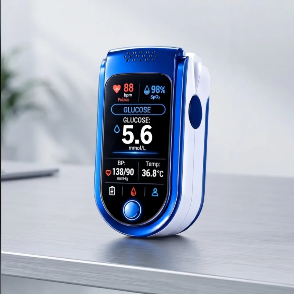 All-In-One Health Monitor Blood Glucose Heart Rate Oxygen