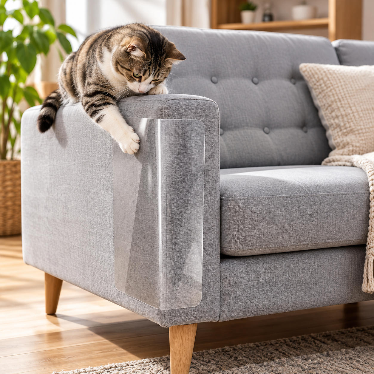 Cat Scratch Furniture Protector Transparent Film Sofa Chair Guard
