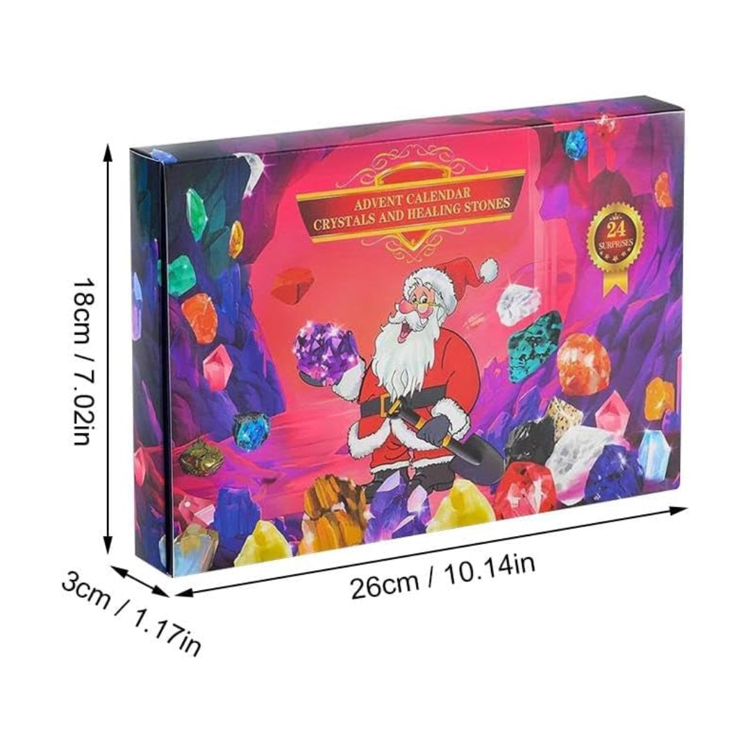 Christmas Advent Calendar 24 Natural Crystals Stones