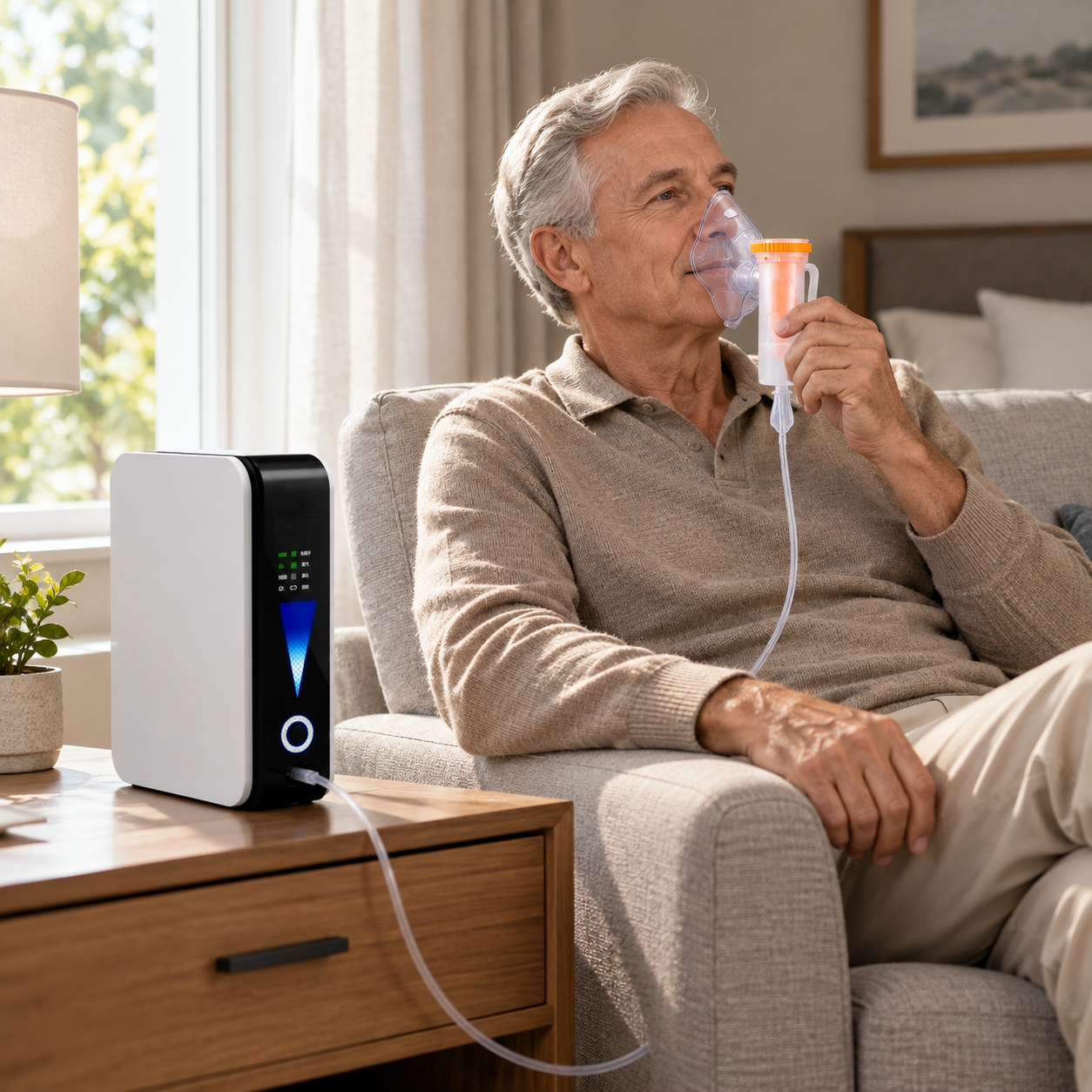 Portable Oxygen Concentrator Adjustable Flow & Quiet Operation