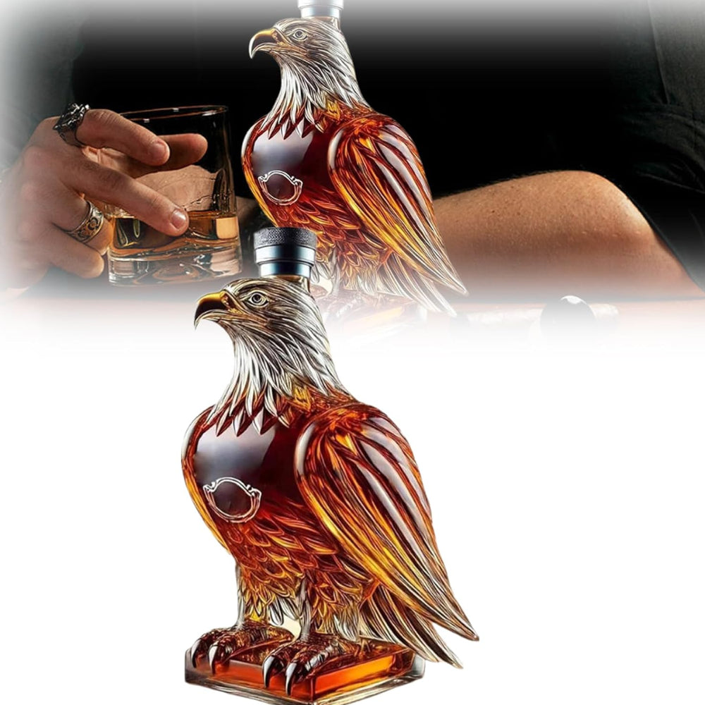 Eagle Whiskey Decanter Glass Unique Bird Design Home Bar