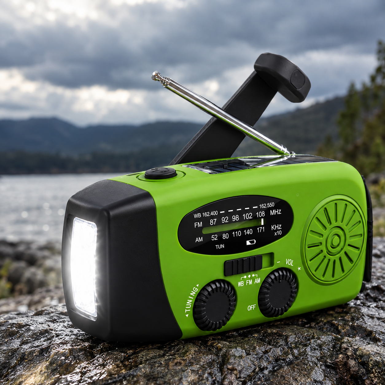 Emergency Radio Power Bank Solar Hand Crank NOAA Receiver