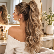 Flexible Ponytail Extension Long Full Hair Easy Wrap Style