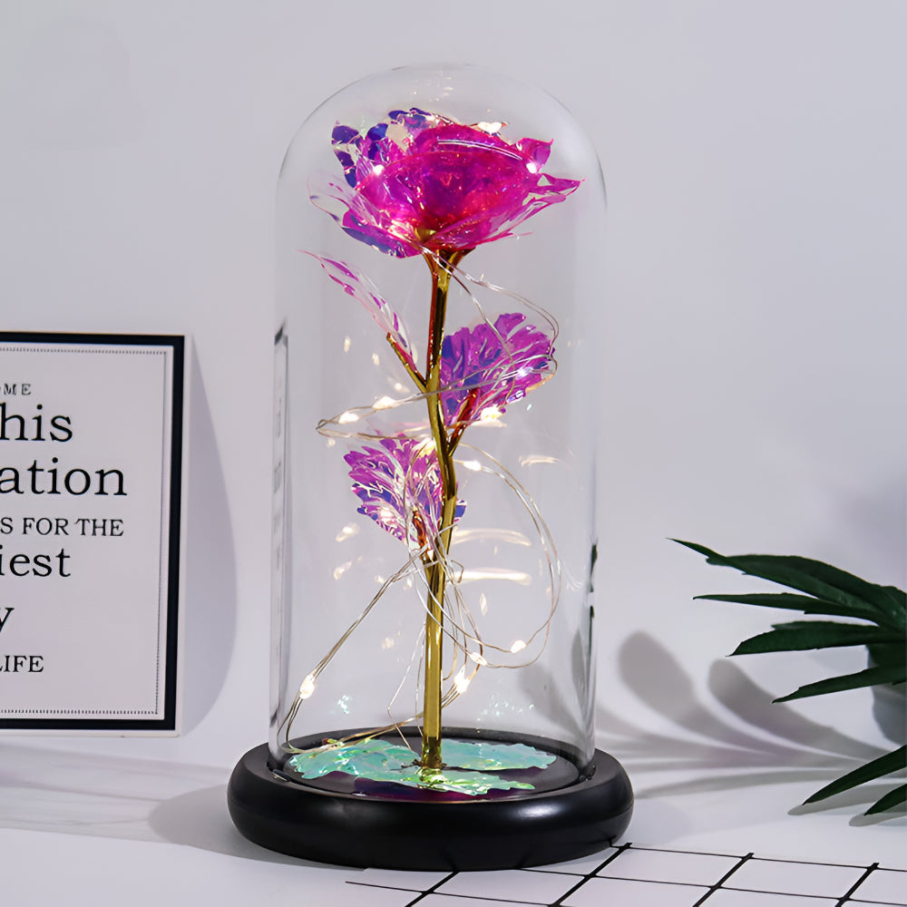 Flower Preserved Eternal Glass Dome Gift Decor