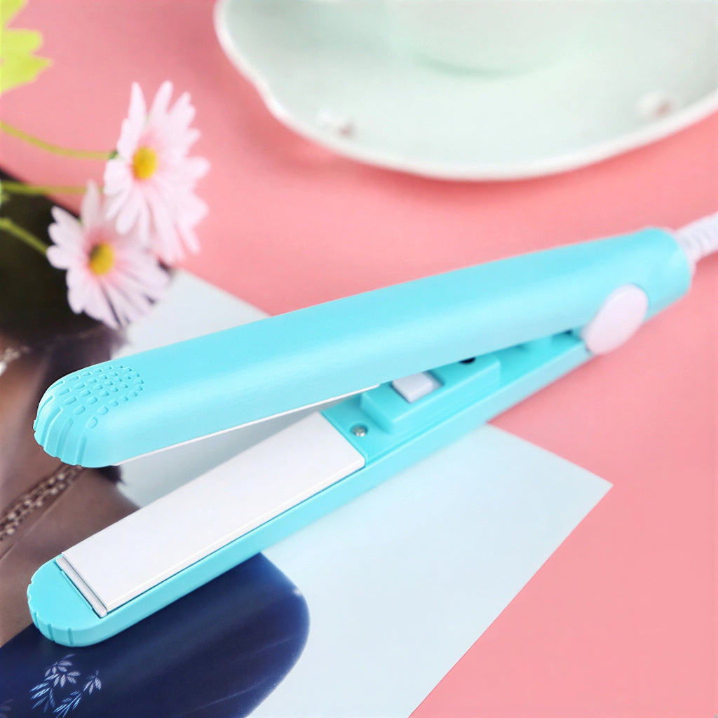 Hair Straightener Curling Iron 2-in-1 Mini Ceramic Styling Tool