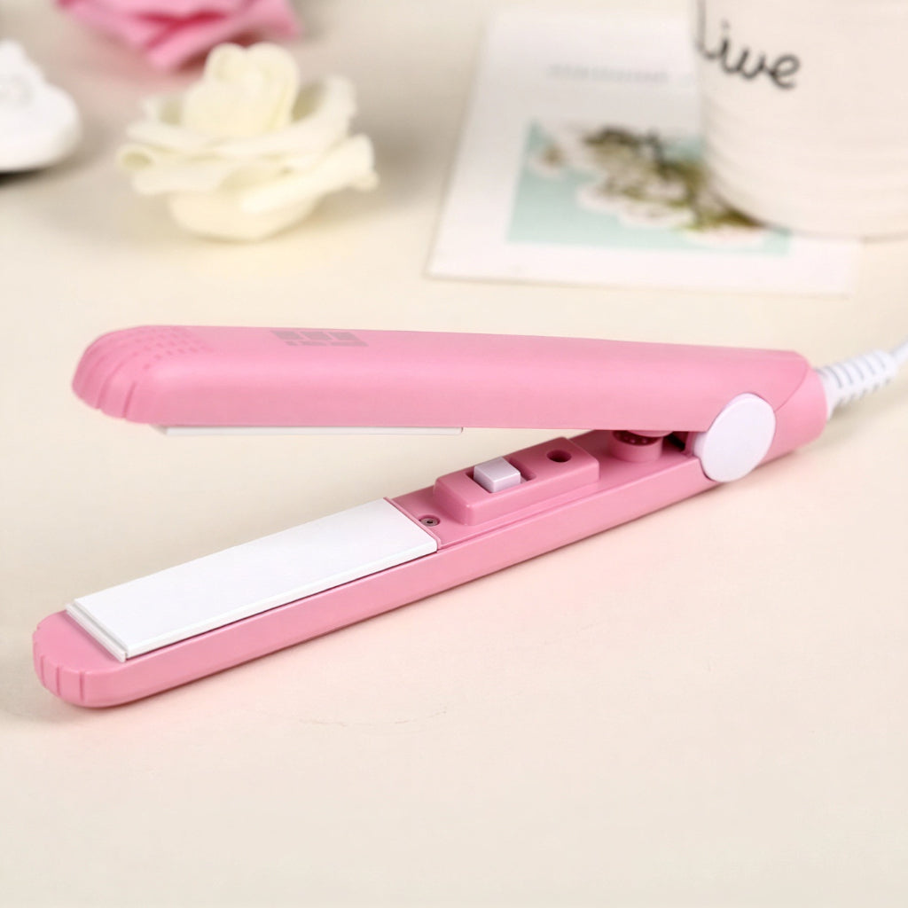 Hair Straightener Curling Iron 2-in-1 Mini Ceramic Styling Tool