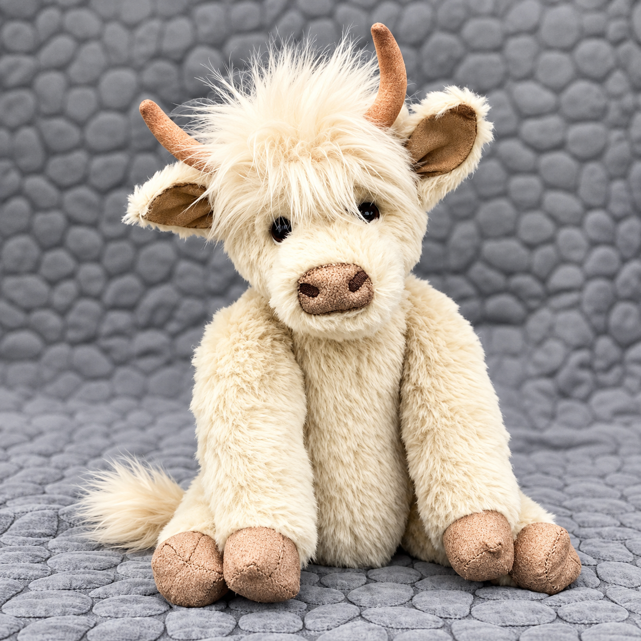 Highland Cow Plush Toy Flowers Soft Stuffed Animal