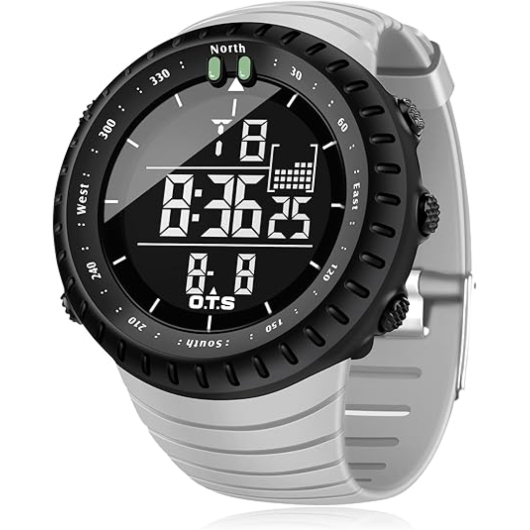 Men's Digital Watch Sports Timepiece LED Backlight Adjustable Strap - Image 1
