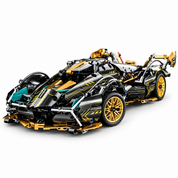 Model Car Building Blocks V12 Supercar Kit Working Steering 1690 Pieces