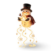Outdoor Christmas Lights Santa Snowman Cascading Yard Stake Display