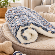 Pet Blanket Plush Throw Blanket Furniture Protector Paw Print Design