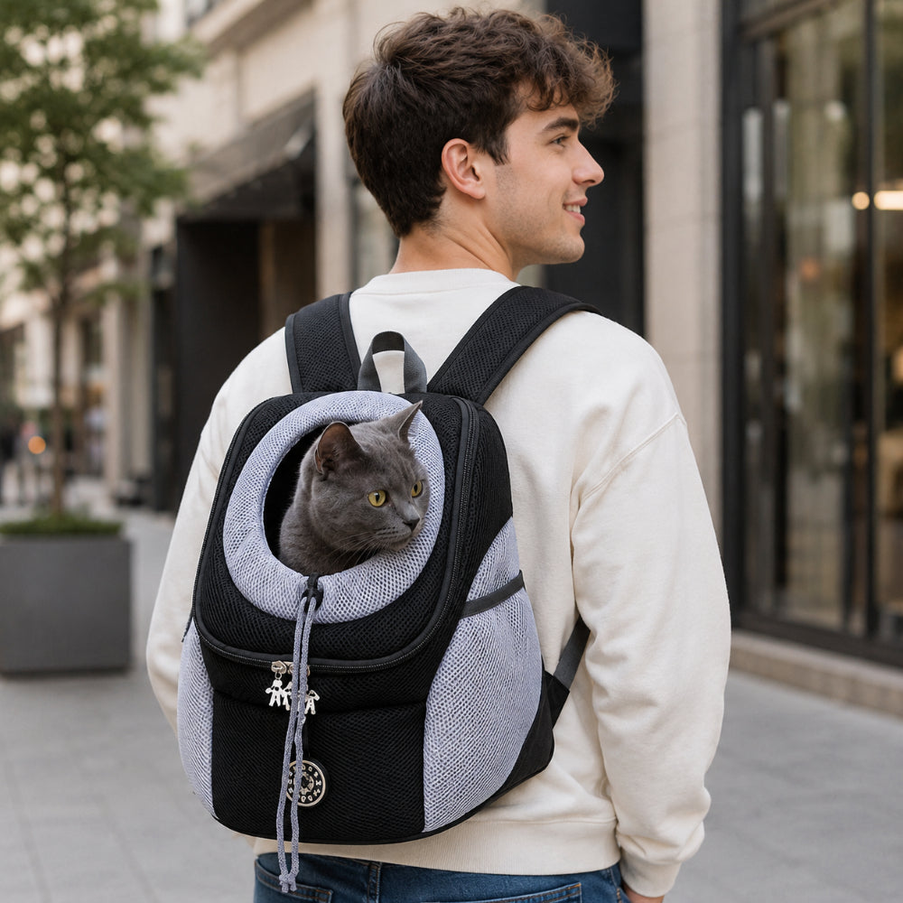 Pet Carrier Backpack Cats Dogs Breathable Mesh Travel Bag
