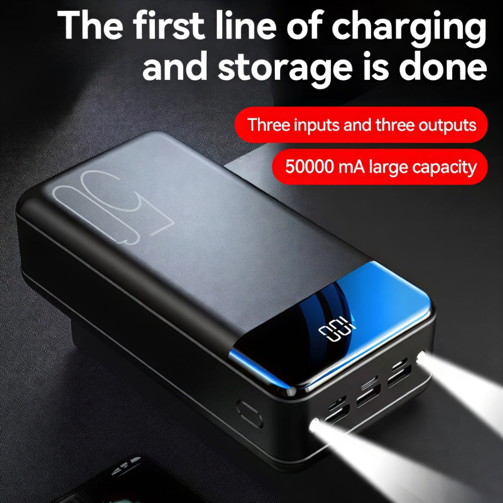 Power Bank 50000mah Fast Charging Laptop Tablet Smartphone