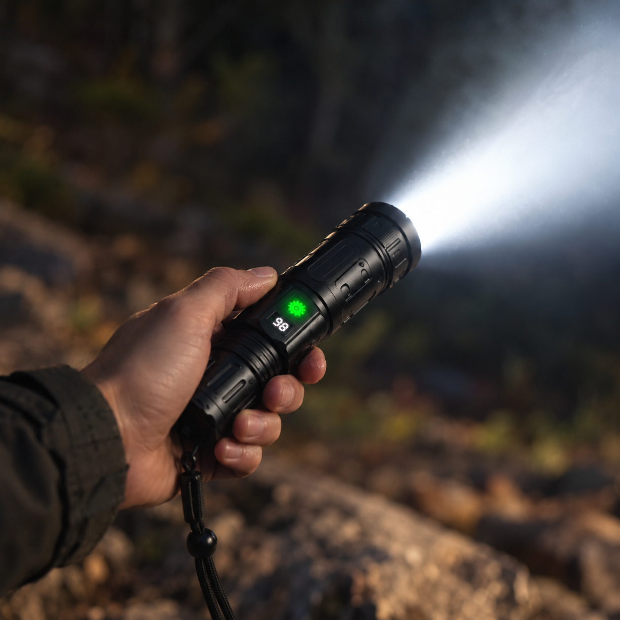 Rechargeable LED Flashlight 5 Modes Type C Charging