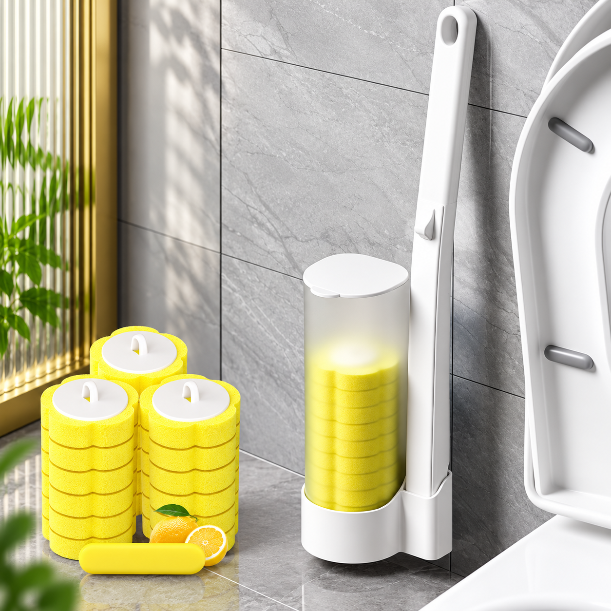 Toilet Brush Disposable Sponge Heads Hygiene