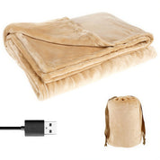 USB Heated Blanket Throw Soft Fleece Cozy Warmth