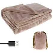 USB Heated Blanket Throw Soft Fleece Cozy Warmth