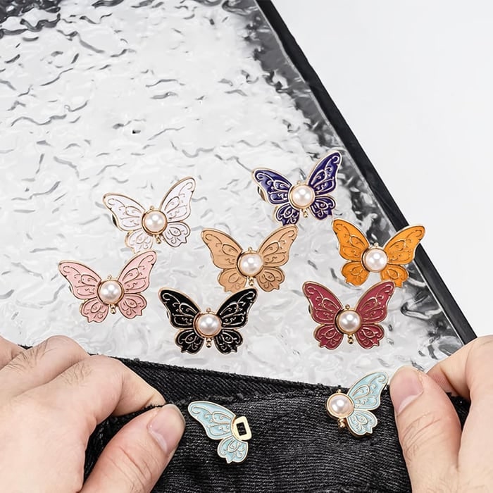 Waist Adjuster Button Butterfly Jeans Clothing Tightener Pin - Image 14