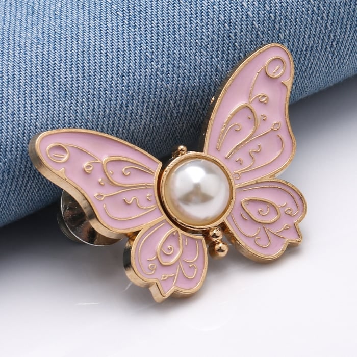 Waist Adjuster Button Butterfly Jeans Clothing Tightener Pin - Image 3