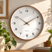 Wall Clock Silent Movement Modern Round Analog Dial