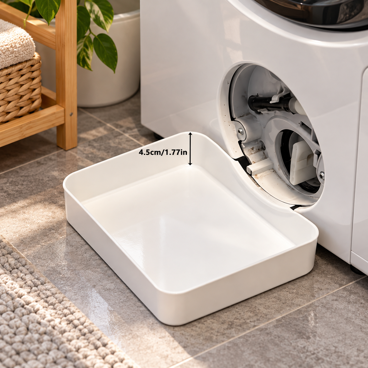 Washing Machine Drain Tray Water Collection Leak Prevention