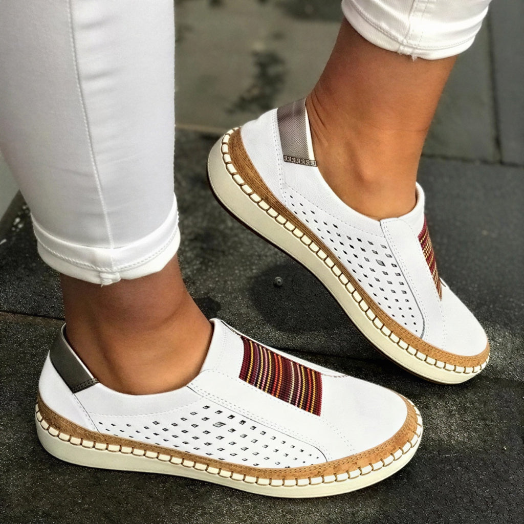 Women's Slip On Sneakers Walking Shoes Flat Sole Casual Design