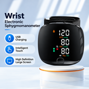 Wrist Blood Pressure Monitor Rechargeable Touch Display