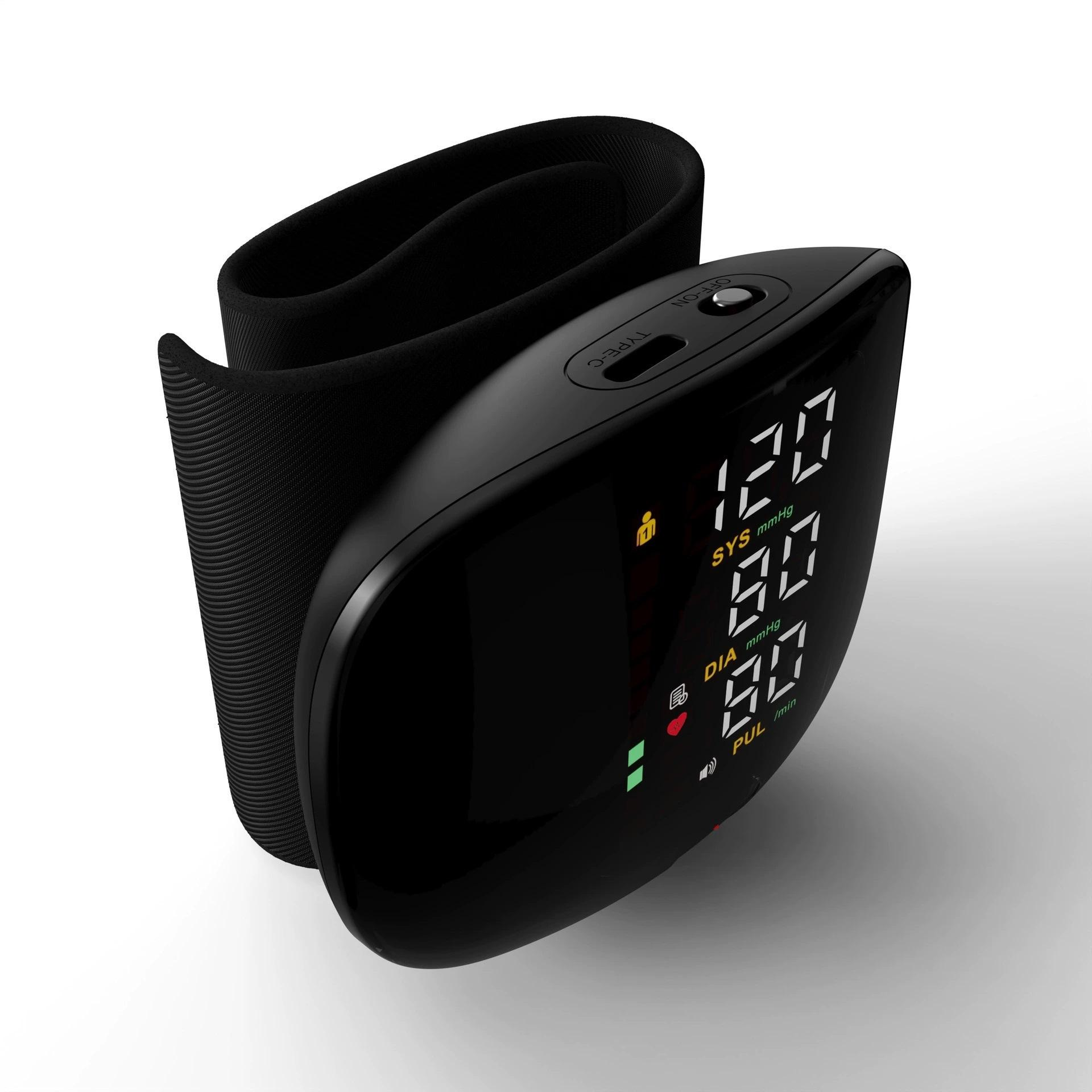 Wrist Blood Pressure Monitor Rechargeable Touch Display