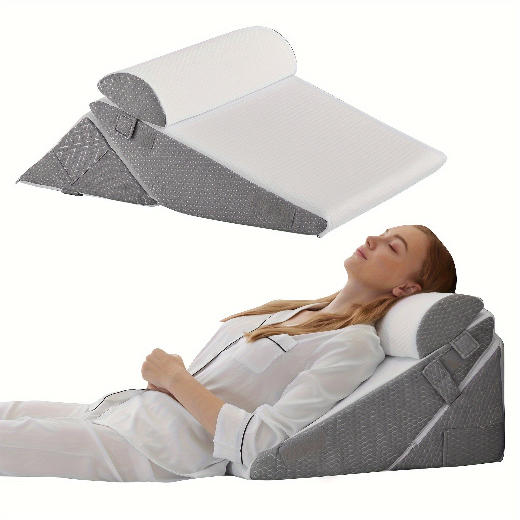 Adjustable Memory Foam Wedge Pillow Comfort and Recovery Support - Image 8
