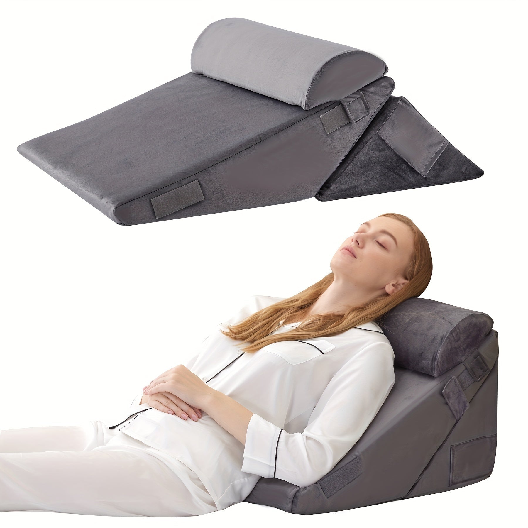 Adjustable Memory Foam Wedge Pillow Comfort and Recovery Support - Image 9