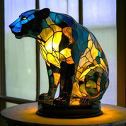 Artistic Animal Table Lamp Stained Glass Home Lighting Decor - Image 3