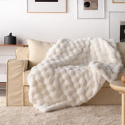 Blanket Throw Rabbit Faux Fur Winter Soft Cozy Sofa Bed Cover - Image 16