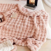 Blanket Throw Rabbit Faux Fur Winter Soft Cozy Sofa Bed Cover - Image 6