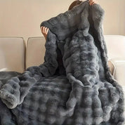 Blanket Throw Rabbit Faux Fur Winter Soft Cozy Sofa Bed Cover - Image 8