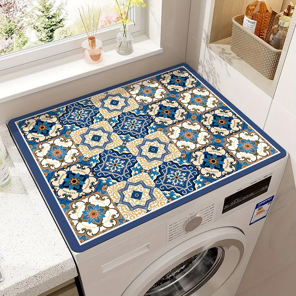 Boho Laundry Appliance Mat Washer and Dryer Protection - Image 5