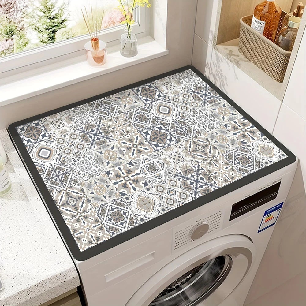 Boho Laundry Appliance Mat Washer and Dryer Protection - Image 6
