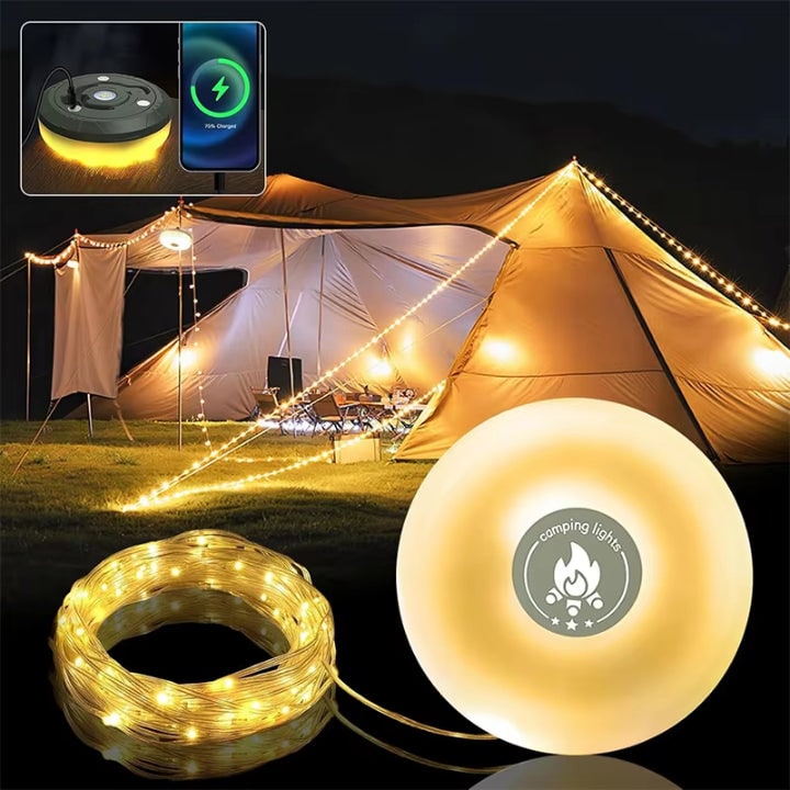 Camping Lantern 10m Rgb String Lights Outdoor Adventures - Image 3