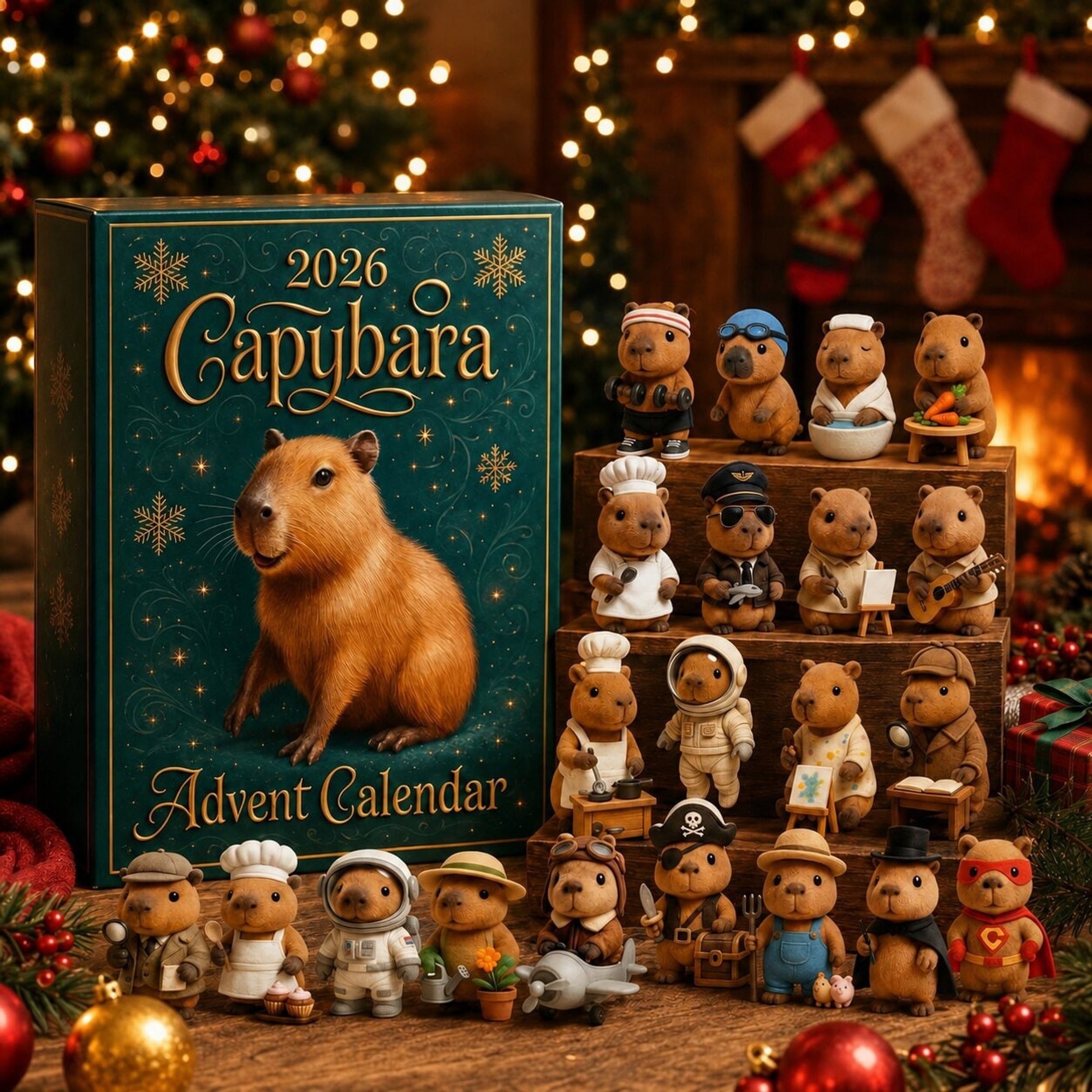 Capybara Advent Calendar 2026 Collectible Figures and Holiday Fun - Image 1