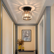 Ceiling Light Glass Shade Modern Clear Striped Flush Mount Lamp - Image 15