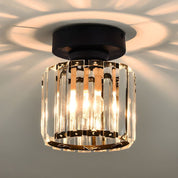 Ceiling Light Glass Shade Modern Clear Striped Flush Mount Lamp - Image 17