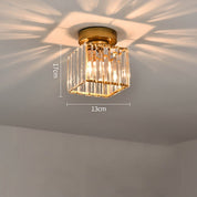 Ceiling Light Glass Shade Modern Clear Striped Flush Mount Lamp - Image 25