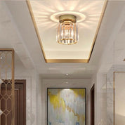 Ceiling Light Glass Shade Modern Clear Striped Flush Mount Lamp - Image 26