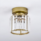 Ceiling Light Glass Shade Modern Clear Striped Flush Mount Lamp - Image 27