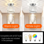 Ceiling Light Glass Shade Modern Clear Striped Flush Mount Lamp - Image 32