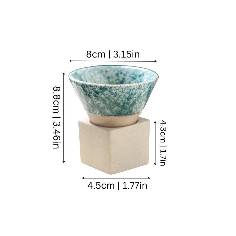 Ceramic Coffee Mug Set Unique Glazes and Stoneware Base - Image 2