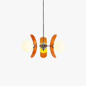 Chandelier Ceiling Light Mid Century Brown Glass Pendant Lamp - Image 1