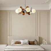 Chandelier Ceiling Light Mid Century Brown Glass Pendant Lamp - Image 10