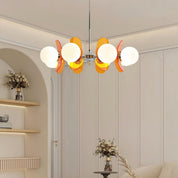 Chandelier Ceiling Light Mid Century Brown Glass Pendant Lamp - Image 11