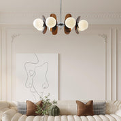 Chandelier Ceiling Light Mid Century Brown Glass Pendant Lamp - Image 12